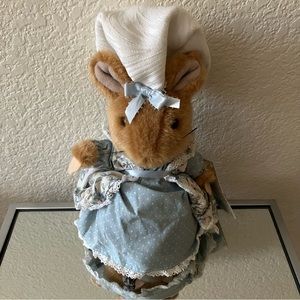 BEATRIX POTTER Lady Mouse 10" Plush by Eden Toys Vintage 1990s NWT